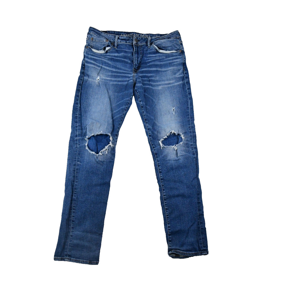 American Eagle Jeans Mens 36x32 (33x30 Actual) Slim Distressed